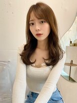 ルームバイシー 新宿(Loom. by Sea)&nbsp;韓国風前髪/シルキーベージュ/グレージュカラー/斜めバング