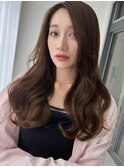 ブリーチなしダブルカラー韓国デジタルパーマレイヤーカット