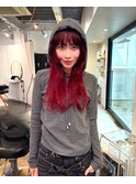 ブリーチなしでできるワインレッドカラー