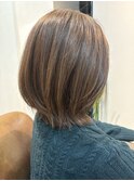 透明感のある白髪染め(白髪ボカシ)