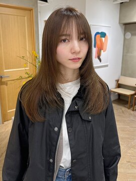 ローレン(LOREN) 黒髪/ボブルフ/ネビージュ/小顔/ワンレン/栄/髪質改善/前髪