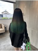 グラデーショングリーンカラー