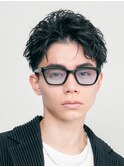 ベリーショートアップバングメンズパーマスパイラルパーマ