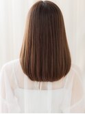 顔周りレイヤーカット艶感ストレートミディアムZ上尾20代30代