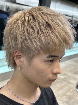 フィフスパーク(fifth PARK) 渋谷スパイキーショートブリーチカラーダブルカラー刈り上げ