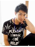 ツーブロック束感ビジネスショート刈り上げジェットモヒカン風
