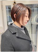 前下がりショートカット髪質改善トリートメント横浜N