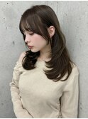 ミディアムレイヤー/ハッシュカット/顔周りカット