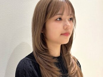 アッド バイ ケーツー(add by K-two)の写真/レイヤーカット×ブリーチなしダブルカラーが人気！透明感ある絶妙なニュアンスカラーを提案*[心斎橋難波]