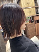 ヘアー クリエイト カルバリ(HAIR CREATE Calbari)&nbsp;テラコッタブラウン　ボブ