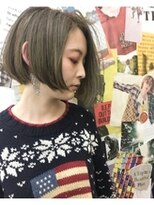 トロニー(TLONY)&nbsp;TLONY渋谷horiミニボブとマットオリーブのハイライト