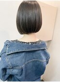 ミニボブ　ぱっつんボブ　切りっぱなしボブ
