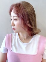 アイティーバイアルバム 松戸店(IT by ALBUM)&nbsp;バングカラーピンク ミルクティーベージュ_マチルダ_ba300991