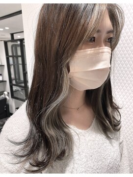 サロンドフィール 永山店(Salon de feel) #インナーカラー#グレージュ#デザインカラー#韓国フェミニン