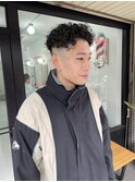 スキンフェードツイストスパイラルツーブロックマッシュ64