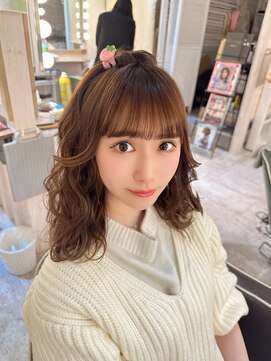 ヘアメイク エンカレッジ(HAIR MAKE encourage) アレンジ　ハーフアップ/ヘアセット
