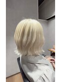 透明感カラー★ダブルカラーブリーチホワイトブロンド