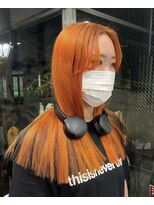ジーナ オモテサンドウ(XENA)&nbsp;ケアブリーチ×ダブルカラー×オレンジカラー（表参道）