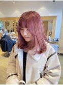トレンドピンクカラー♪(ブリーチあり)