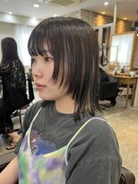 シェノン 西梅田(CHAINON)&nbsp;デザインボブ/ボブルフ/インナーカラー/オリーブベージュ