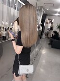 ハイライトカラーミルクティーベージュケアブリーチダブルカラー