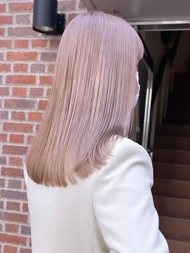 サンク 原宿 表参道(cinq) 原宿ミルクティーベージュブリーチハイトーンカラーダブルカラー