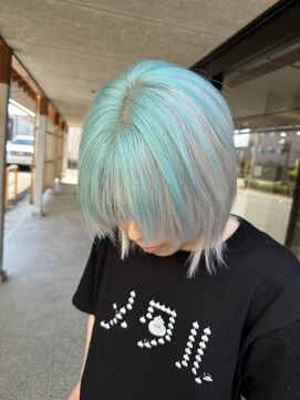 ワンバイワンヘアーツー(OnexOne HAIR2) シルバーアッシュ/グリーン/パステルカラー