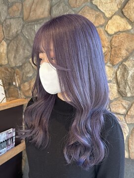 ラック 表参道(LUCK) ピンクラベンダー/青みピンク/パープルカラー/前髪カット/表参道