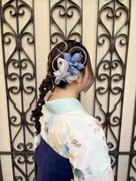 アオ(AO。)&nbsp;銀箔アレンジ/袴ヘアアレンジ/タイトポニー