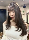 レイヤー/顔まわりレイヤー/ブリーチなし/赤みなし/ベージュ