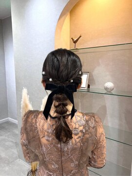 カラークチュール(Color Couture) ミディアムヘア/暗めカラー/デザインカラー/縮毛矯正/くびれヘア