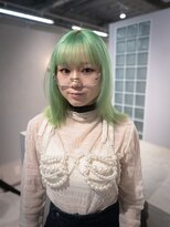 エン 栄店(enne)&nbsp;ペールグリーンのレイヤーカット