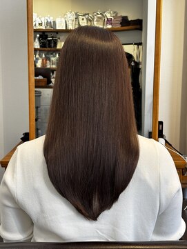 髪質改善カラー×ロング×アッシュブラウン【庚午】【美髪】