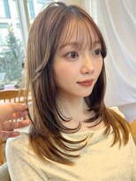 バイオレット 表参道店(Violet)&nbsp;ミディアムレイヤーシャギーカットダークアッシュモカブラウン