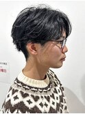 メンズフェザーショートパーマニュアンスパーマスパイラルパーマ