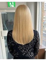 零秒女髪 千里丘店 艶感溢れる上品ロングストレートヘアカラー髪質改善艶髪
