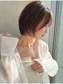 似合わせショートボブ30代40代50代前下がり小顔銀座丸顔面長黒髪