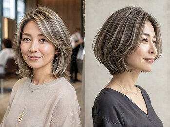 アルボーテルジェ(Art BeAute' ROUGET)の写真/大人上品ハイライトで垢抜け。なりたいイメージにとことん寄り添うデザインは透明感たっぷり&ダメージレス