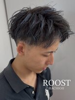 ルースト 八王子店(ROOST)&nbsp;MEN'SHAIR/アップバングショート/シルバーハイライト/八王子