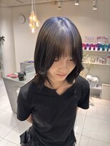 ステラ ヘア デザイン サロン(STELLA hair design salon)&nbsp;アクアブルー×ルーツカラー 【由比藤】