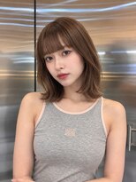 シー バイ ロンド 新宿(Sea by Lond)&nbsp;ワンホンレイヤ ー×ダークブルー[デジタルパーマ/ボブ/韓国]