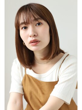 エクリ 麻布十番(equri) ナチュラルストレートボブ/30代40代50代/アッシュオリーブ