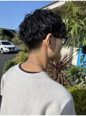 ブルーブラックパーマ
