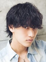 アルファ 新宿(alpha)&nbsp;サーフカール/ 刈り上げセンターパート/ブルーブラック[新宿駅]