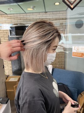 ラフ(LAFF) #黒髪#ボブルフ#ネビージュ#小顔#ワンレン