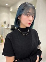 ロンド マーレ 天神大名店(Lond mare)&nbsp;韓国ヘア　韓国風顔まわりカット　高校生カラー　ブリーチカラー