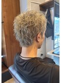 【IRIE HAIR赤坂】スパイキーショートホワイトアッシュ