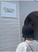 外ハネボブ×ラベンダーグレージュ×ツヤ髪(横川)