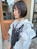 ヘアー アイス ルーチェ(HAIR ICI LUCE) マロンベージュ 酸性ストレート 髪質改善スタイル ボブ 西田