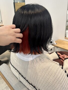 リンダ(LINDA) インナーカラー/デザインカラー/オレンジ[札幌美容室LINDA]